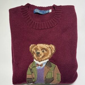 Polo Ralph Lauren Burgundy Men’s Sweater Size Medium Crewneck